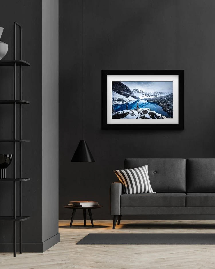 Medium Bucket Shot print on gallery wall